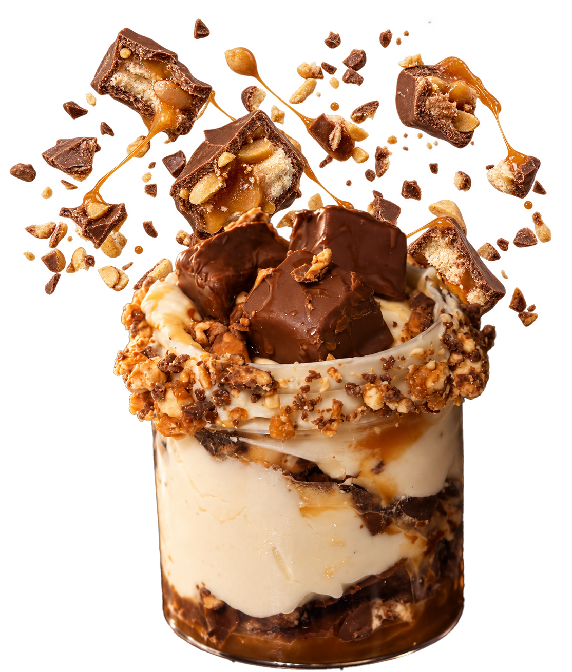 Snickers Cheesecake Jar